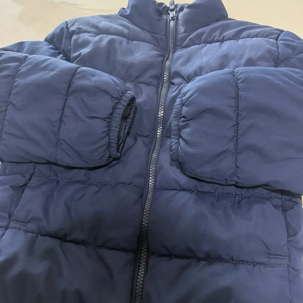 Children’s Place Kid’s S 5/6 Puffer Zip Navy Blue Jacket Outdoor Winter